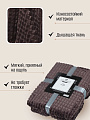 Плед 2-спальный, 180х200 см, велсофт жаккард, 100% полиэстер, Silvano, Монако Квадраты, кофейный, SQF-180-6 - фото 2