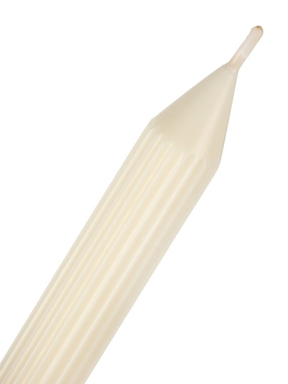 Свеча декоративная, 25х2х2 см, белая, Kukina Raffinata, Рельеф, античная, растительный воск, 501838-1