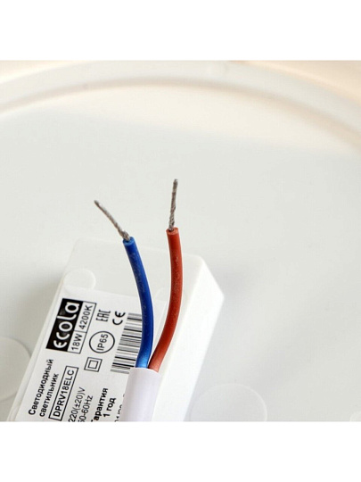 Светильник накладной светодиодный, Ecola, 18 Вт, 4200 К, IP65, 17.5х17.5х4.5 см, нейтральный белый свет, 200В, DPRV18ELC