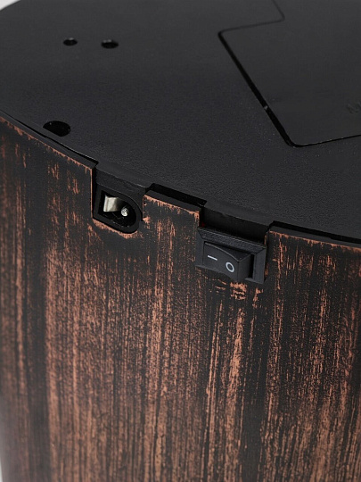 Фонарь декоративный 28х9.3х30.5 см, USB шнур, АА 3шт, пластик, стекло, Камин, M120025