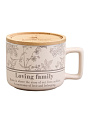 Кружка фарфор, 400 мл, Loving Family, с бамбуковой крышкой, Lefard, 756-476