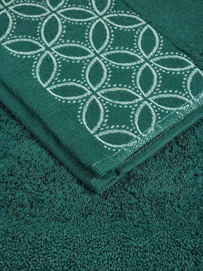 Полотенце банное 50х90 см, 100% хлопок, 550 г/м2, Фелиция, Silvano, изумруд, Узбекистан