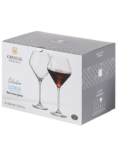 Бокал для вина, 610 мл, стекло, 6 шт, Bohemia, Loxia, 91L/1SJ03/0/00000/610-664