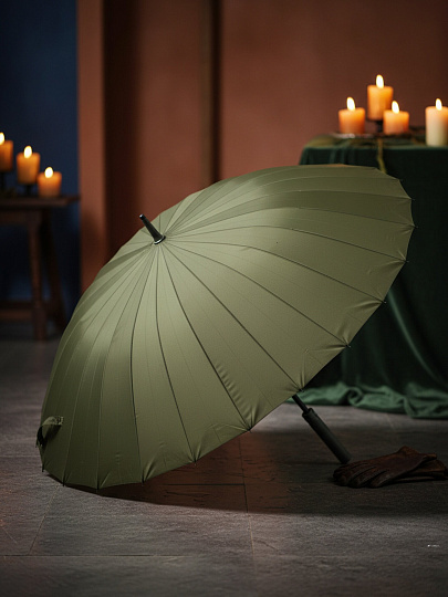 Зонт полуавтомат, трость, 24 спицы, 65 см, усиленный радиус, в ассортименте, Y4-11568