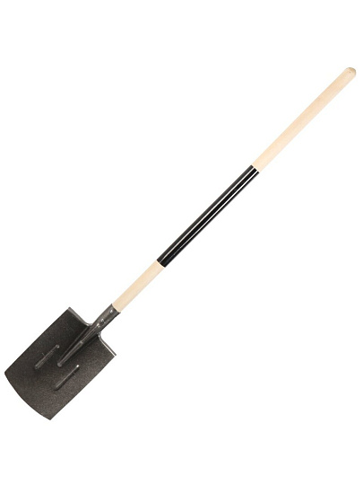 Лопата штыковая, рельсовая сталь, черенок деревянный, СП, прямая