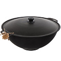 Казан чугун, 12 л, с крышкой, черный, Maysternya, V12C2Wok - фото 3