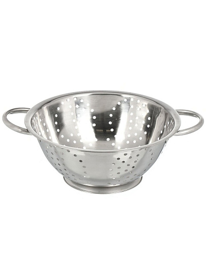Дуршлаг нержавеющая сталь, 24 см, с ручкой, на ножке, серебристый, GS-08125-24