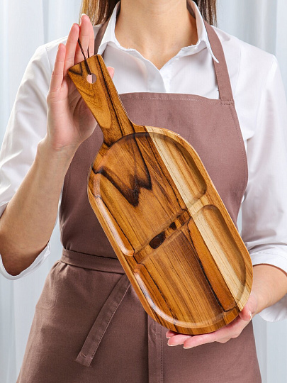 Менажница, тик, 40*16*1.5 см, Daniks, PS72040T