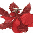 Елочное украшение Пуансеттия, красный ажур, 15 см, на прищепке, Y4-3010 - фото 2