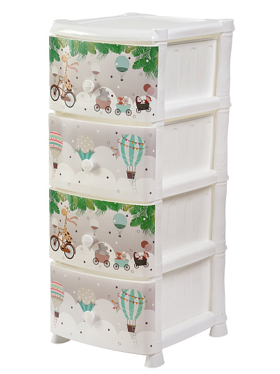 Комод детский 4 ящика, Лимпопо, 39х47х95 см, Violet, 350447