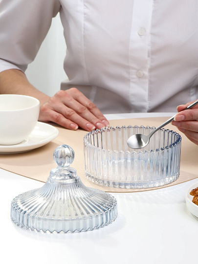 Сахарница 500 мл, стекло, 15х15 см, Y6-6484/B090009