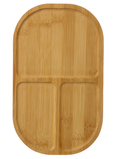 Менажница бамбук, 28.6х17.3х1 см, 3 секции, Daniks, PS58528B