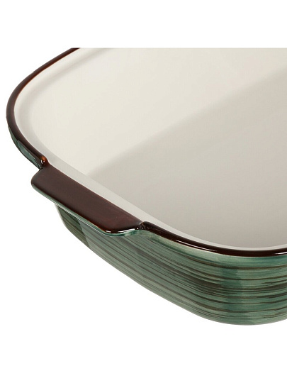 Форма для запекания керамика, 23.5х34.4х6 см, 2 л, прямоугольная, Малахит, Y4-9040