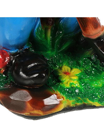 Фигурка садовая Гном с лопатой на подставке, 25х43 см, гипс, 148