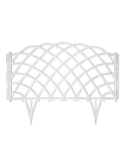 Забор декоративный пластмасса, Диорит, Диадема, 32х270 см, белый, 46682