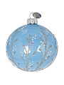 Елочный шар Сверкающий иней, 8 см, стекло, КУ-80-224305