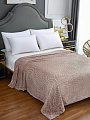 Плед 2-спальный, 180х200 см, велсофт жаккард, 100% полиэстер, CL Home, Aura, бежевый, 180/004-AUR