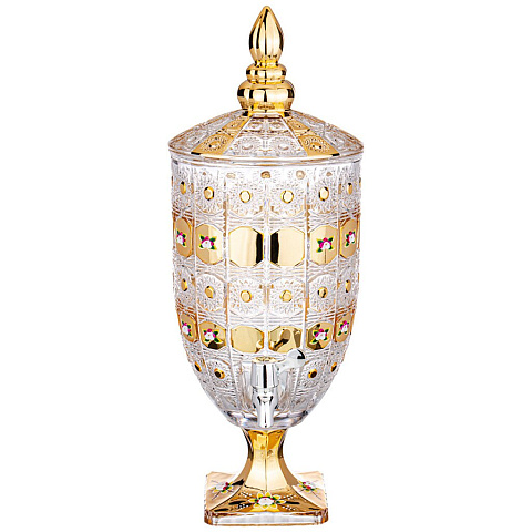 Диспенсер для напитков лимонадница Lefard gold glass 4,8 л. 19x19 см. высота: 52 см., 195-173