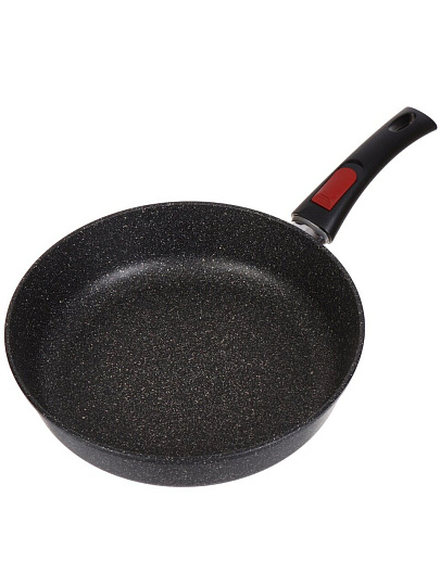 Сковорода литой алюминий, 28 см, антипригарное покрытие, Нева Металл Посуда, Гранит, съемная ручка, индукция, L18028i