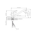 Смеситель для кухни, Cronwil, с картриджем, CD038-49 - фото 4