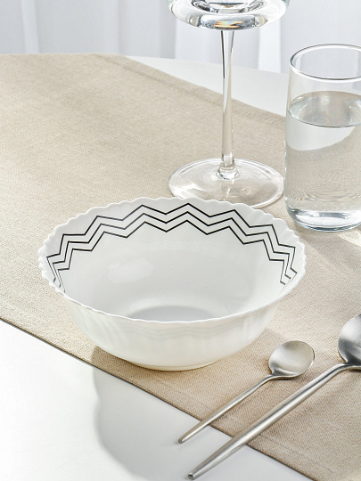 Салатник стеклокерамика, круглый, 18х6.5 см, 0.75 л, Вэнсдей, Daniks, BY13LTW70