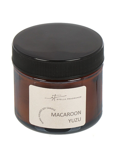 Свеча декоративная ароматическая, 5х5.5 см, в стакане, Stella Fragrance, St Macaroon Yuzu, 50 гр, SF0421
