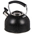 Чайник нержавеющая сталь, 2.7 л, со свистком, ручка бакелитовая, Daniks, Черный мрамор, индукция, PR-2205 - фото 4