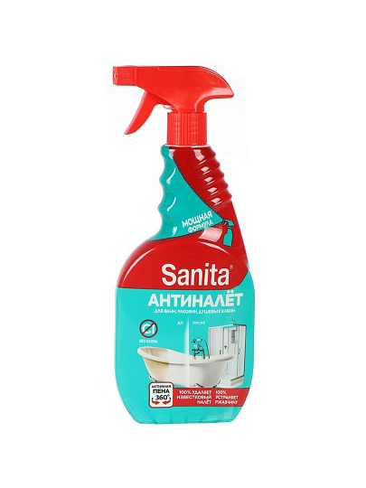 Чистящее средство для сантехники, Sanita, Антиналет и Антиржавчина, спрей, 500 мл