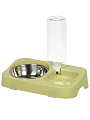 Миска для животных Y4-11424, пластик, металл, двойная, с поилкая - фото 3