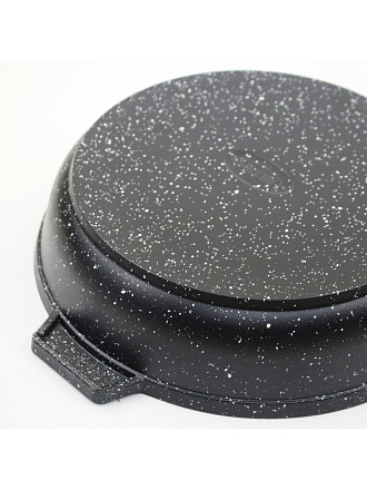 Сковорода литой алюминий, 22 см, антипригарное покрытие, Алтей, Granit Perfection black, съемная ручка, 02-2250-100