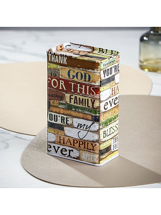 Копилка Стиль, 9х6х16 см, металл, Y4-9075, в ассортименте