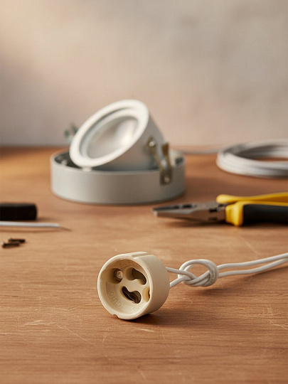 Патрон GU10, подвесной, UNIVersal, провод 15 см, 2А, 250В