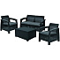 Мебель садовая Corfu Box Set, стол, 79х59х42 см, 2 кресла, 1 диван, подушка графит, 17200180 РОС/ГРАФИТ - фото 2