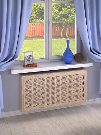 Экран для радиатора, МДФ, 900х600 мм, дуб сонома, Дамаско, Стильный Дом, v546087