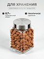 Банка для сыпучих продуктов, стекло, 0.7 л, с крышкой, Квадро, Y4-5384 - фото 2