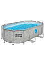 Бассейн каркасный Bestway, 427х250х100 см, Power Steel, 56714BW, фильтр-насос, лестница, тент, 7250 л - фото 11