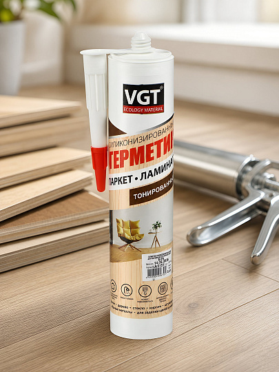 Герметик силиконизированный, универсальный, VGT, 400 г, бук