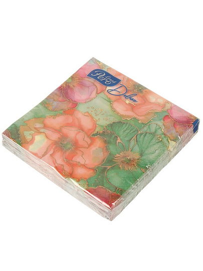Салфетки Pero, Grand Deluxe Мираж, 20 шт, 3 слоя, 33х33 см, 3958