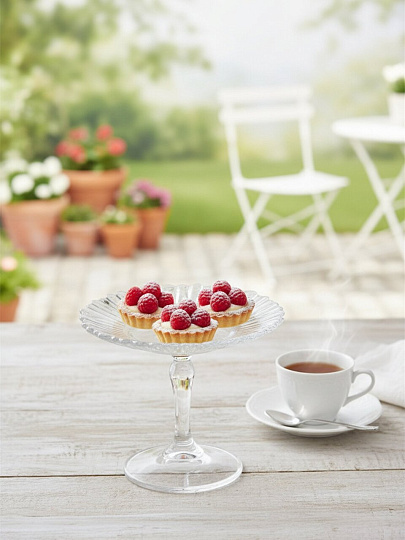 Блюдо стекло, круглое, 12.6х10.2 см, на ножке, Mini Pattiserie, Pasabahce, 96455