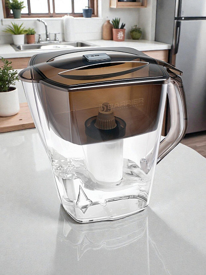 Фильтр-кувшин Барьер, Гранд Нео, для холодной воды, 1 ступ, 4.2 л, антрацит, В015Р00