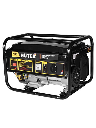 Генератор бензиновый, Huter, DY4000L, 3 кВт, четырехтактный, 7 л.с., 16 А, выход 12 В, 64/1/21