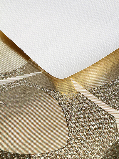 Скатерть Silvano, Металлик, 1.39х2.2 м, ПВХ на тканевой основе, светлое золото, PW224-035