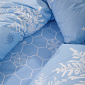 Постельное белье евро, простыня 220х240 см, 2 наволочки 70х70 см, пододеяльник 200х220 см, Ночь нежна, поплин, Снежный кристалл 9816-1+9811 - фото 4