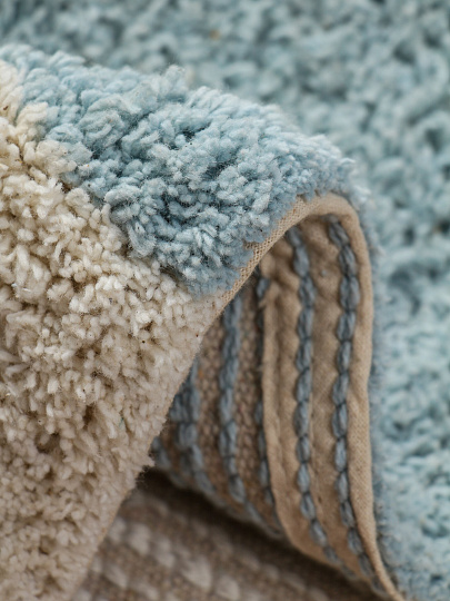 Коврик для ванной, 0.5х0.8 м, 100% хлопок, с кисточками, многоцветный, Silvano, Лиона