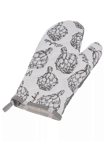 Прихватка-варежка 30х17 см, рогожка, 100% хлопок, Радушная хозяйка, Артишоки, 2177