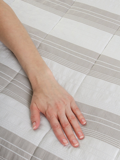 Покрывало евро, 220х240 см, 100%пэ, Silvano, Аура, бело-беж