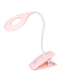 Светильник настольный на прищепке, белый, абажур розовый, SPE 16941-01-167