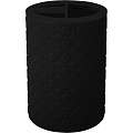 Стакан для зубных щеток, 7.8х7.8х11.8 см, пластик, черный, Plast team, Black