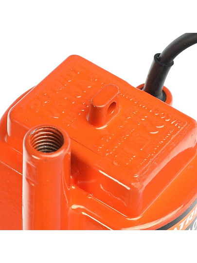 Насос вибрационный, Patriot, нижний забор, 16 м, 300 Вт, глубина погружения 7 м, максимальный напор 60 м, 1.08 м³/ч, VP 16А