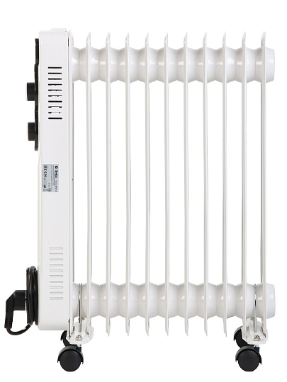 Радиатор масляный Delta, 11 секций, напольный, 2.5 кВт, 25 м2, светло-серый, D11-11